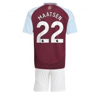 Maglia Calcio Aston Villa Ian Maatsen #22 Prima Divisa Bambino 2024-25 Manica Corta (+ pantaloncini)